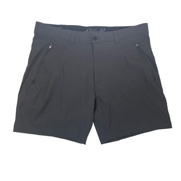Eddie Bauer Shorts Men's 38 Nylon Grey Stretch Hiking Performance Zip Pockets - Picture 2 of 9